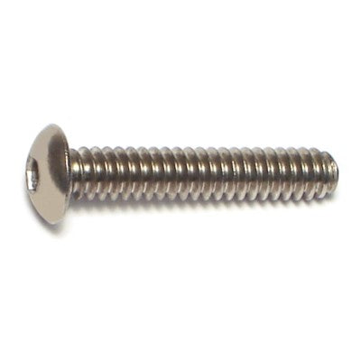 #6-32 x 3/4" 18-8 Stainless Steel Coarse Thread Button Head Socket Cap Screws