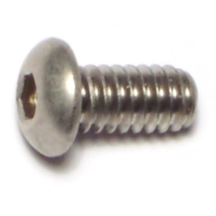 1/4"-20 x 1/2" 18-8 Stainless Steel Coarse Thread Button Head Socket Cap Screws