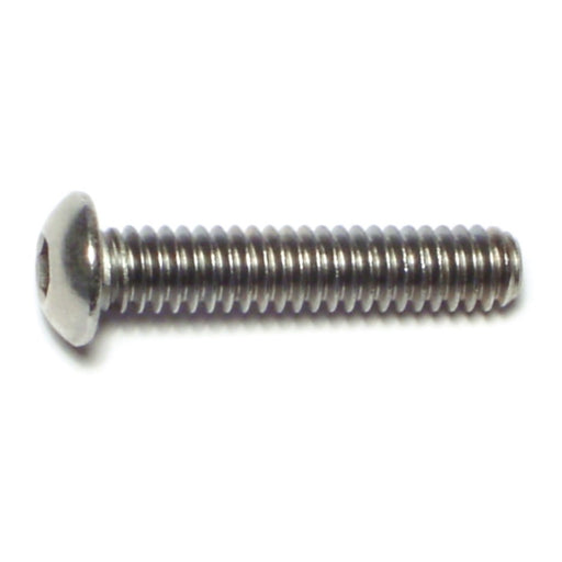 1/4"-20 x 1-1/4" 18-8 Stainless Steel Coarse Thread Button Head Socket Cap Screws
