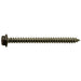 #8 x 2" Brown Painted 18-8 Stainless Steel Hex Washer Head Sheet Metal Screws