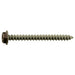 #10 x 2" Brown Painted 18-8 Stainless Steel Hex Washer Head Sheet Metal Screws