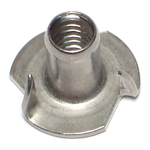 1/4"-20 x 9/16" 18-8 Stainless Steel Coarse Thread Pronged Tee Nuts