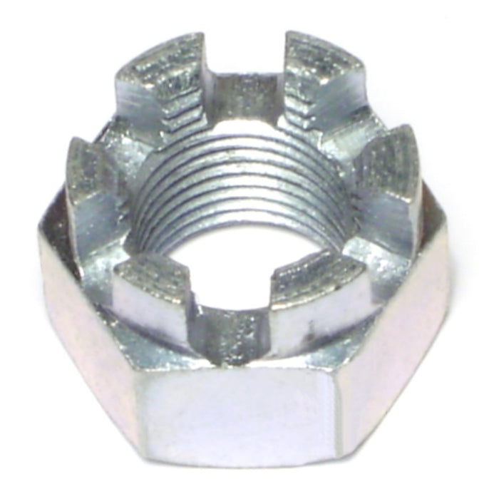 5/8"-18 Zinc Plated Steel Fine Thread Castle Hex Nuts