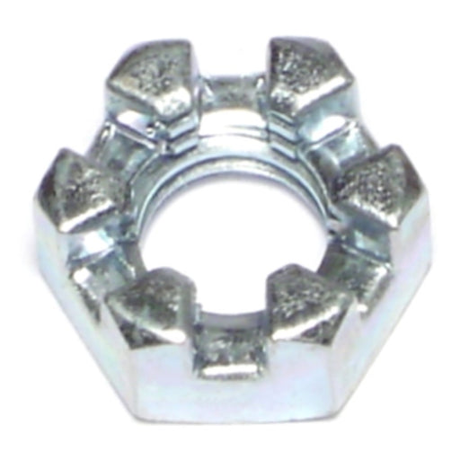 7/16"-14 Zinc Plated Steel Coarse Thread Slotted Hex Nuts