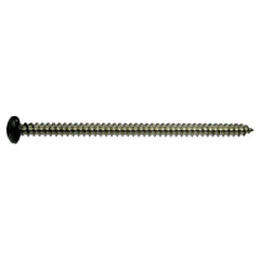 #8 x 3" Black Painted 18-8 Stainless Steel Phillips Pan Head Sheet Metal Screws