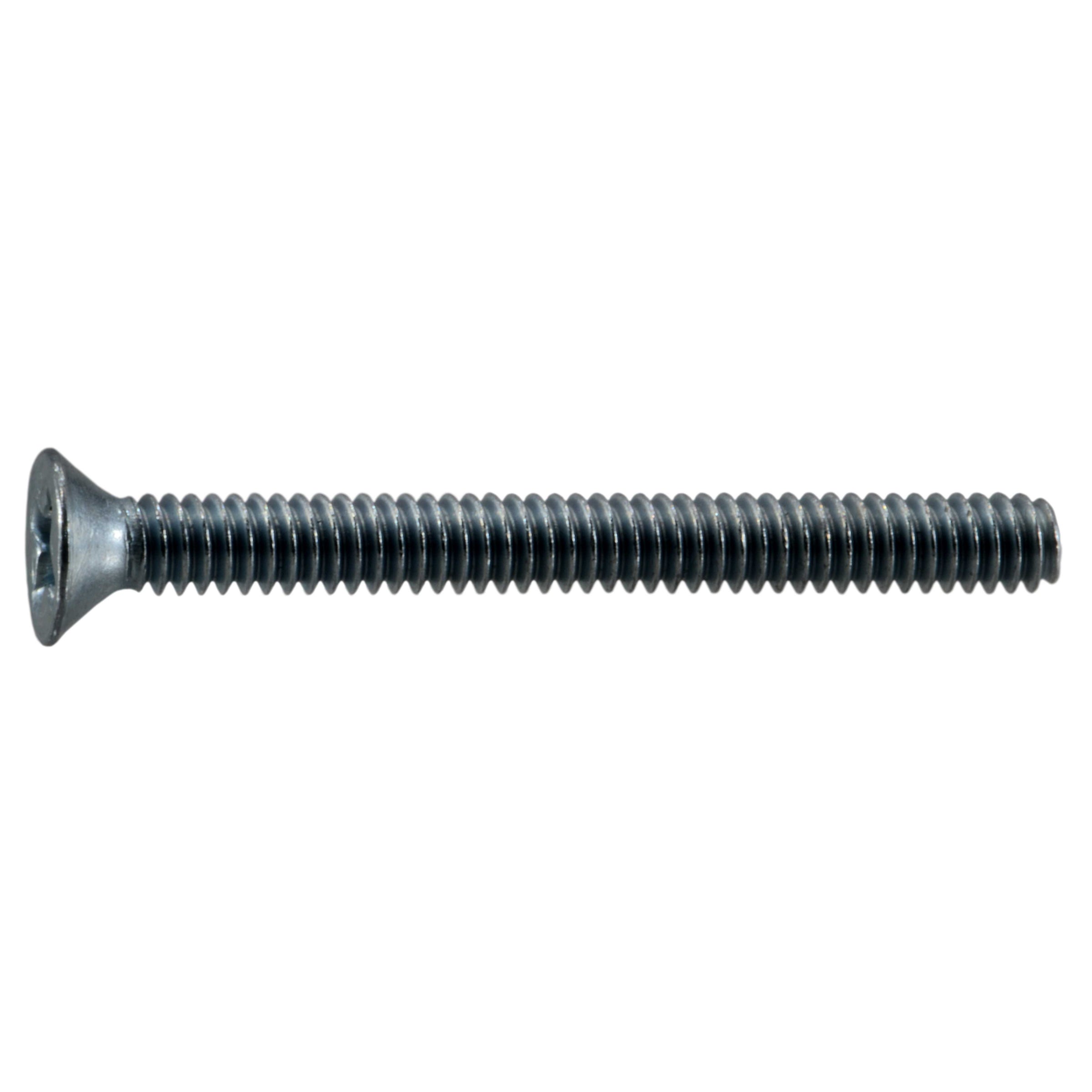 #2-56 x 7/8" Zinc Plated Steel Coarse Thread Phillips Flat Head Machine Screws