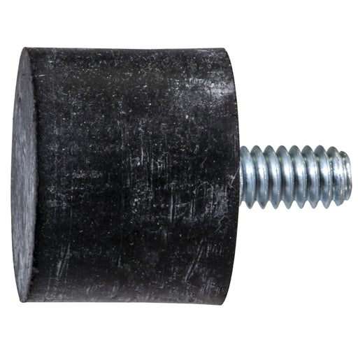 1/4"-20 x 1" Rubber Coarse Thread Male Cylinder Bumper Mount