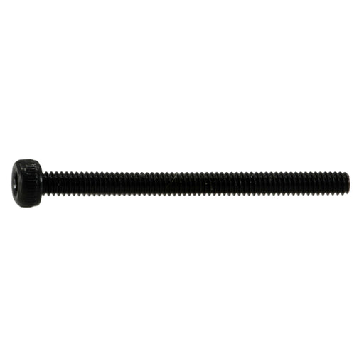 2mm-0.4 x 25mm Black Oxide Class 12.9 Steel Coarse Thread Knurled Head Hex Socket Cap Screws