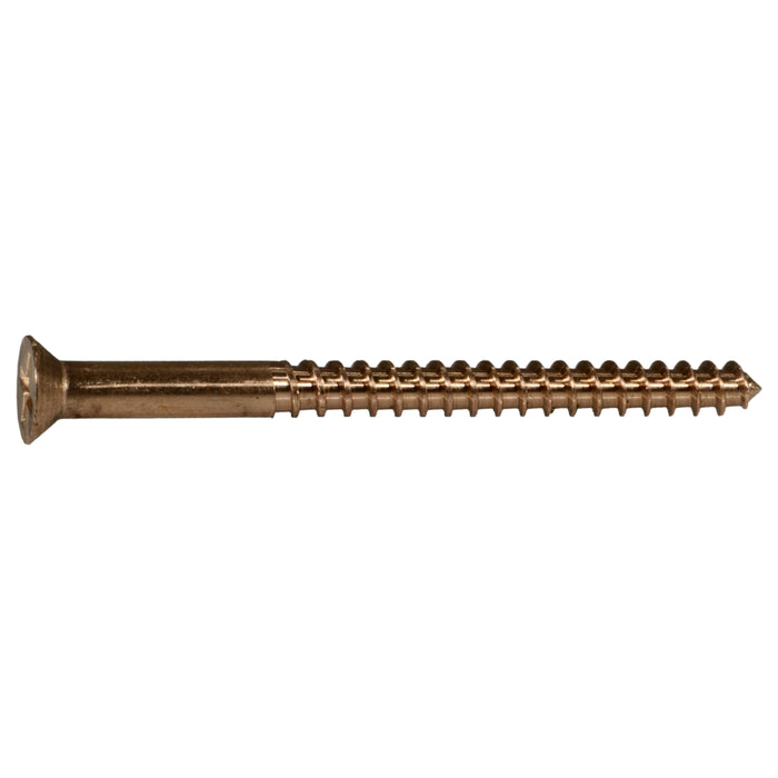 #10 x 2-1/2" Silicon Bronze Phillips Flat Head Wood Screws