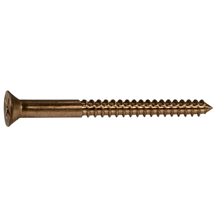 #12 x 2-1/2" Silicon Bronze Phillips Flat Head Wood Screws