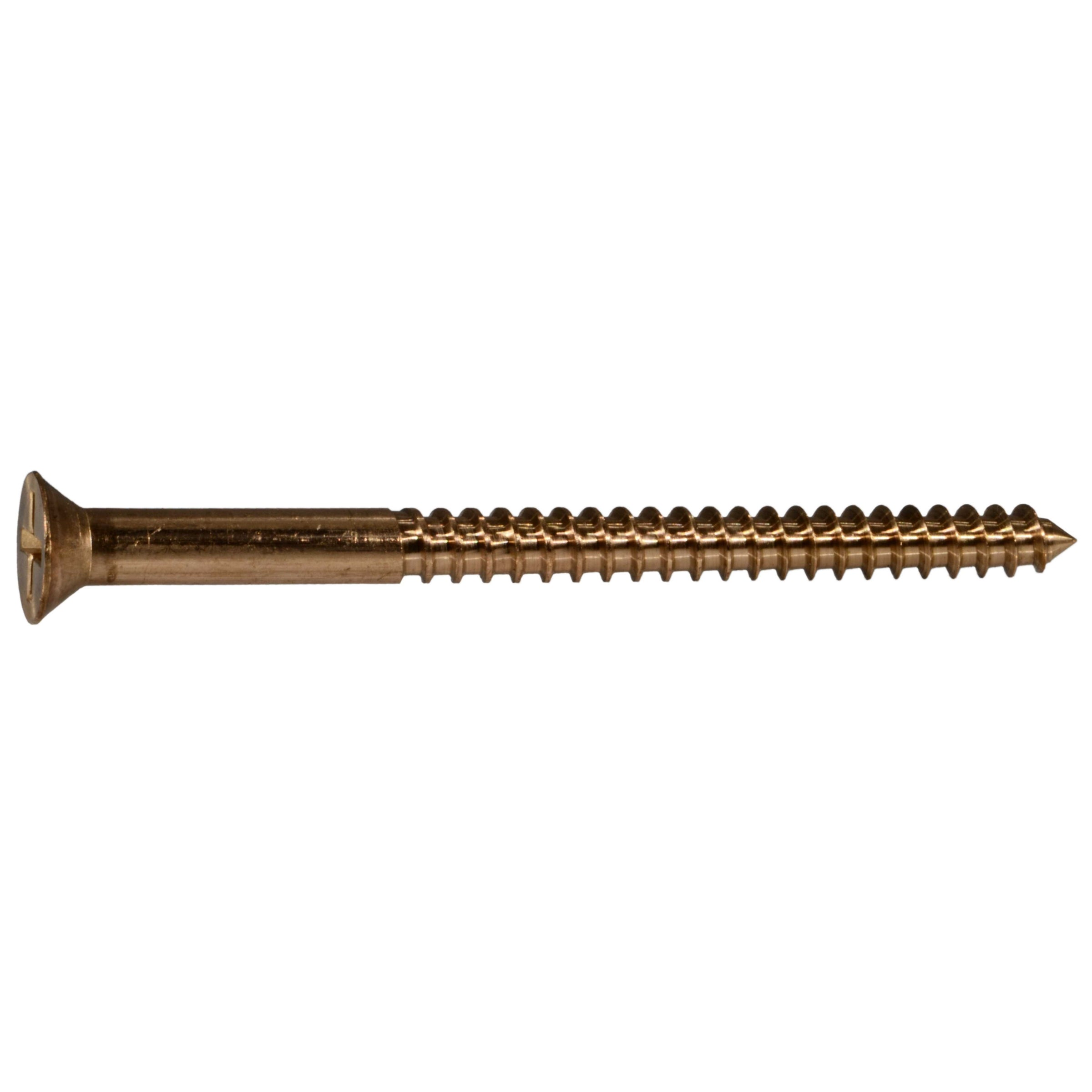 #12 x 3" Silicon Bronze Phillips Flat Head Wood Screws