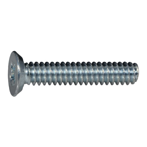 #10-24 x 1" Zinc Plated Steel Coarse Thread Phillips Flat Undercut Head Machine Screws