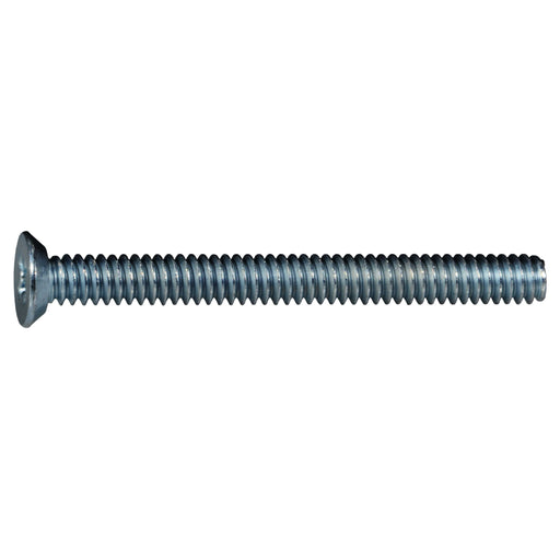 #10-24 x 2" Zinc Plated Steel Coarse Thread Phillips Flat Undercut Head Machine Screws