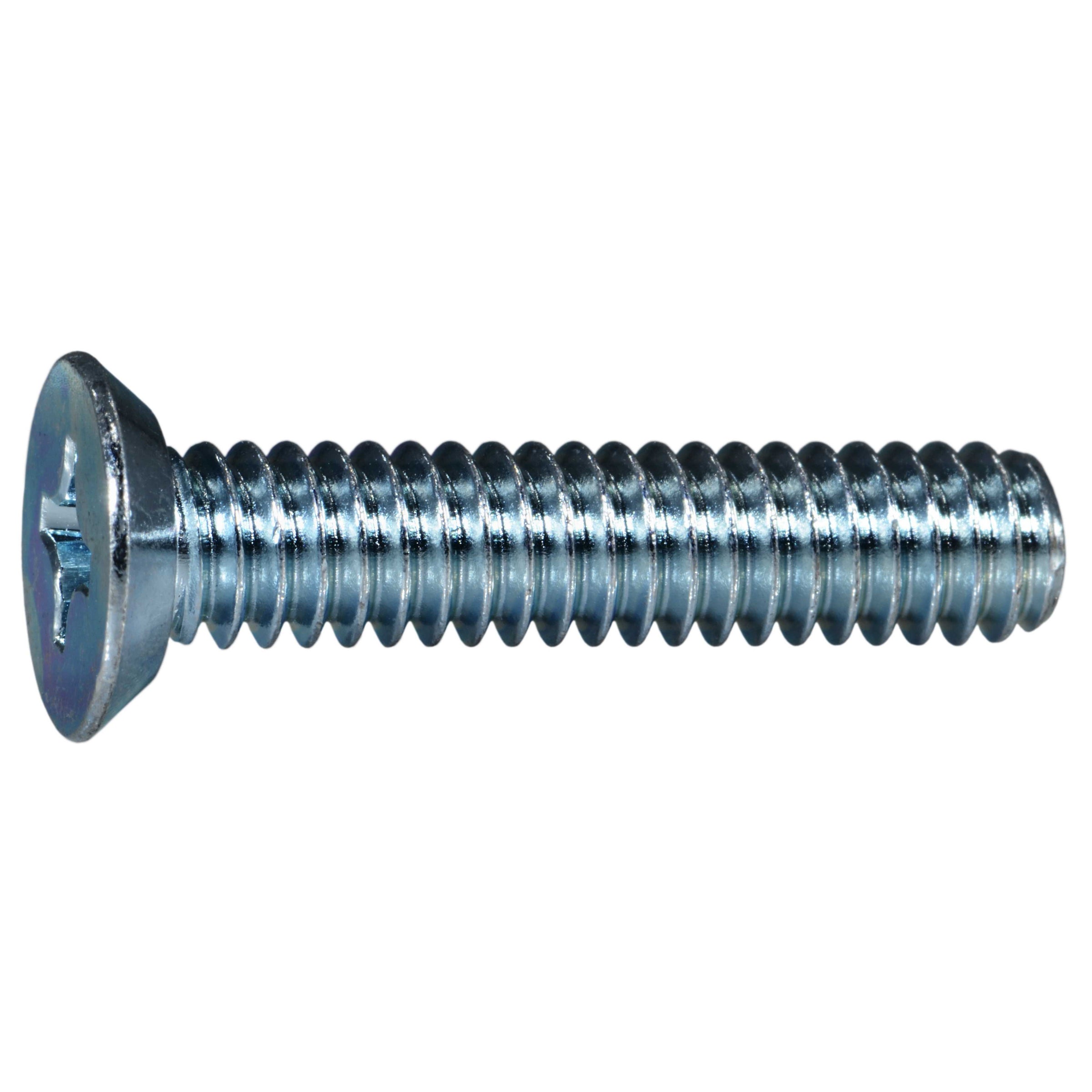 1/4"-20 x 1-1/4" Zinc Plated Steel Coarse Thread Phillips Flat Undercut Head Machine Screws