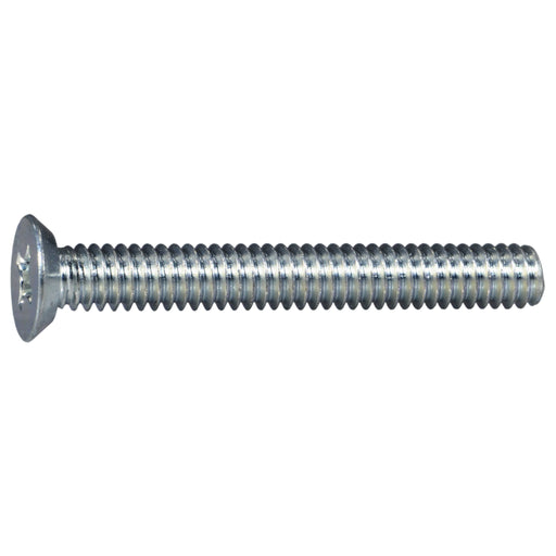 1/4"-20 x 2" Zinc Plated Steel Coarse Thread Phillips Flat Undercut Head Machine Screws