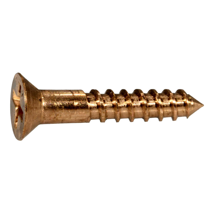 #6 x 3/4" Silicon Bronze Phillips Flat Head Wood Screws