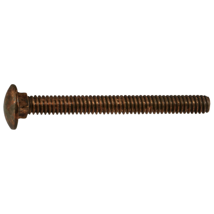 1/4"-20 x 2-1/2" Silicon Bronze Coarse Thread Carriage Bolts