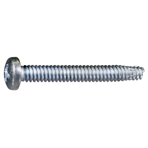 #4-40 x 7/8" Zinc Plated Steel Coarse Thread Phillips Pan Head Type F Sheet Metal Screws