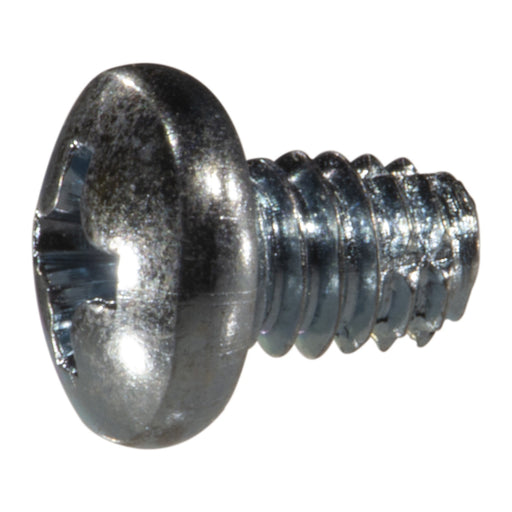 #8-32 x 1/4" Zinc Plated Steel Coarse Thread Phillips Pan Head Type F Sheet Metal Screws