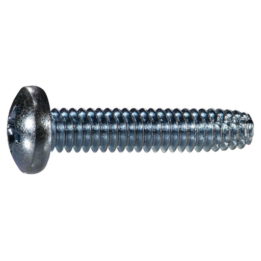 1/4"-20 x 1-1/4" Zinc Plated Steel Coarse Thread Phillips Pan Head Type F Sheet Metal Screws