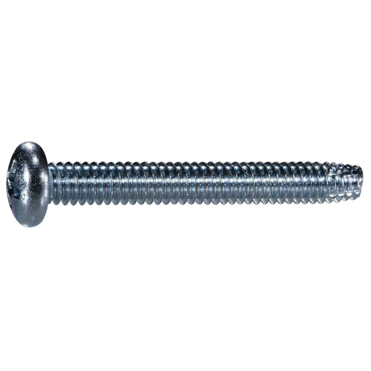 1/4"-20 x 2" Zinc Plated Steel Coarse Thread Phillips Pan Head Type F Sheet Metal Screws