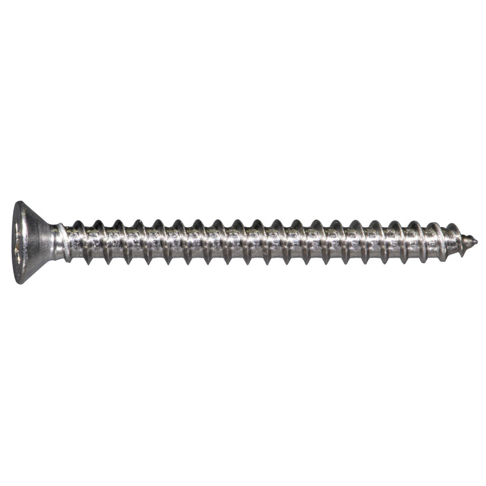 #10 x 2" 316 Stainless Steel Phillips Flat Head Sheet Metal Screws