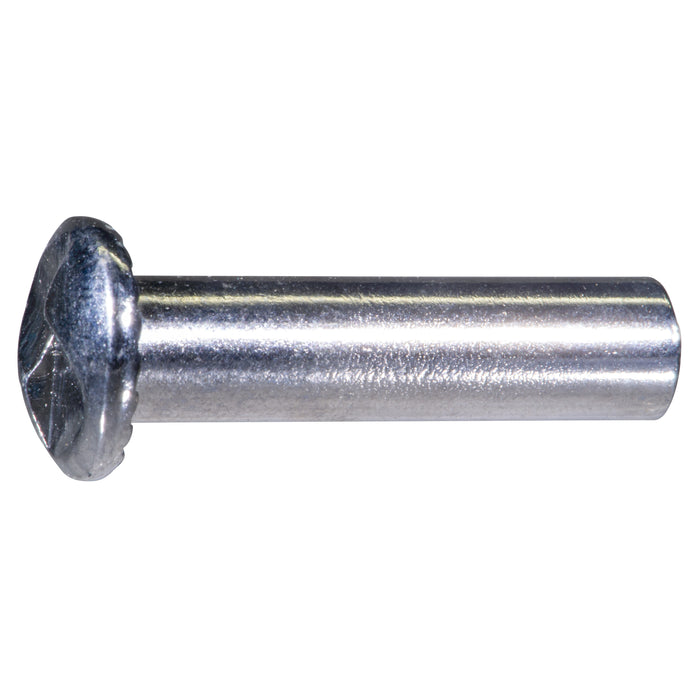 1/4" OD x 1" Zinc Plated Steel Slotted One-Way Screw Posts