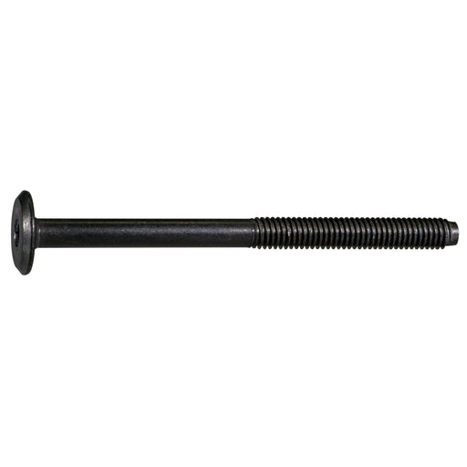 6mm-1.00 x 80mm Coarse Thread Black Oxide Plated Steel Joint Connector Bolts