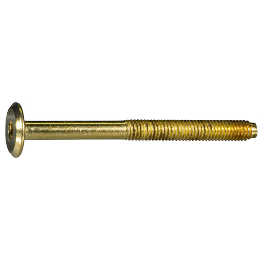 6mm-1.00 x 70mm Brass Plated Steel Coarse Thread Joint Connector Bolts