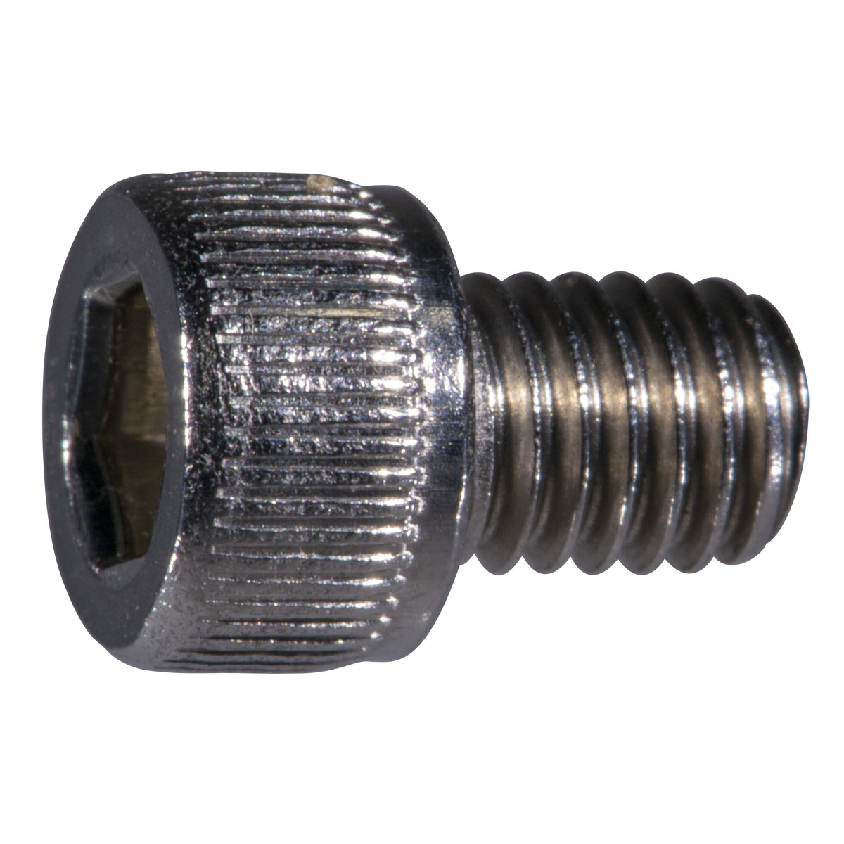#10 x 1/4" Stainless Steel Fine Thread Knurled Head Hex Socket Cap Screw