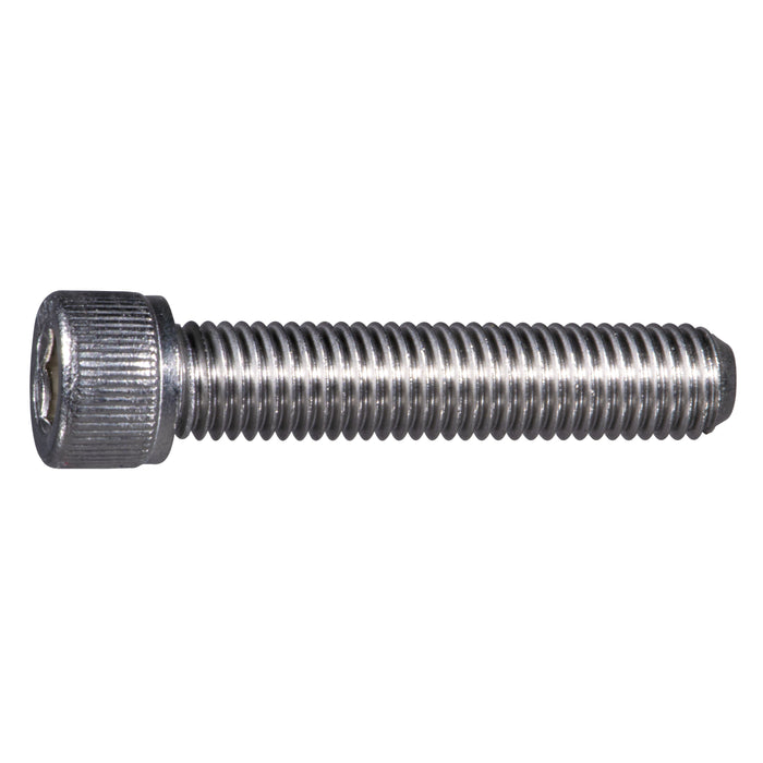 1/4" x 1-1/4" Stainless Steel Fine Thread Knurled Head Hex Socket Cap Screw