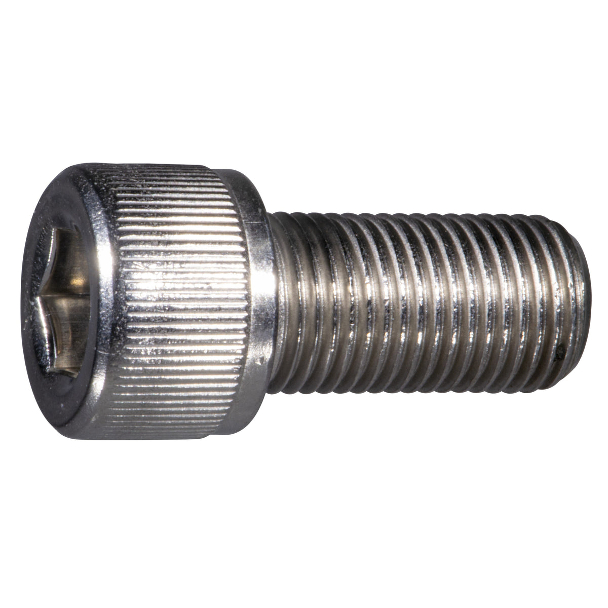 1/2" x 1" Stainless Steel Fine Thread Knurled Head Hex Socket Cap Screw