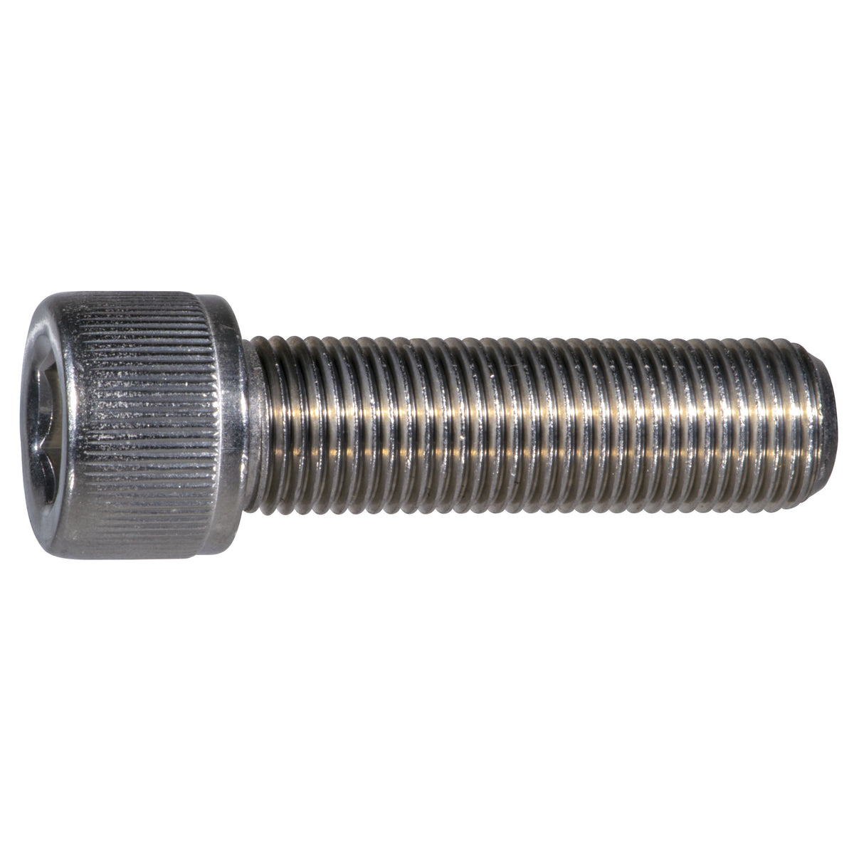 1/2" x 1-3/4" Stainless Steel Fine Thread Knurled Head Hex Socket Cap Screw