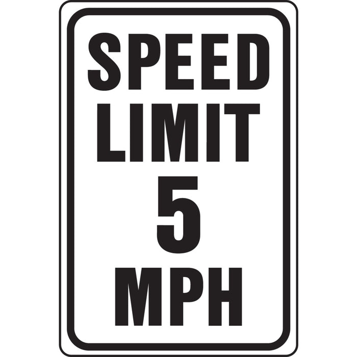 Speed Limit 5 Mph Sign 12" x 18" (1 pc.)