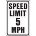 Speed Limit 5 Mph Sign 12" x 18" (1 pc.)