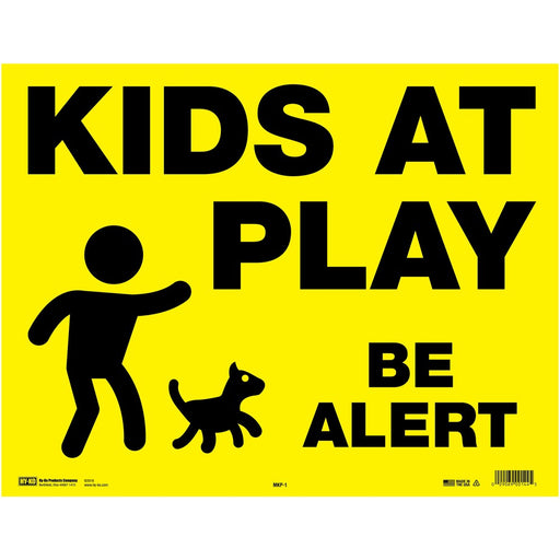 Kids At Play Be Alert Sign 14.5" x 18.25" (3 pcs.)