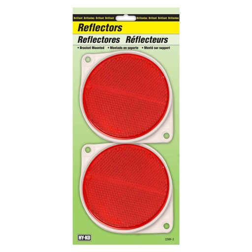 3.25" Carded Red Reflector  (12 pcs.)