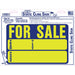 Auto For Sale Static Cling B/Y Sign 9" x 12" (10 pcs.)