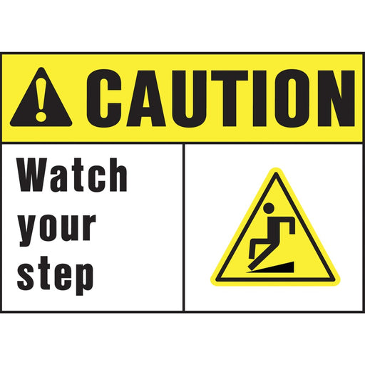 Caution Watch Your Step Sign 10" x 14" (5 pcs.)