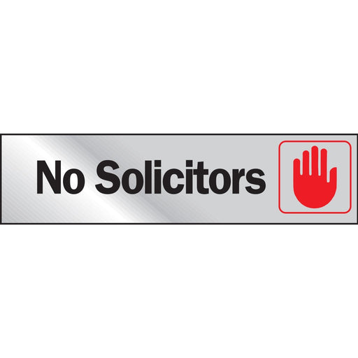 2X8 No Solicitors Sign 2" x 8" (10 pcs.)