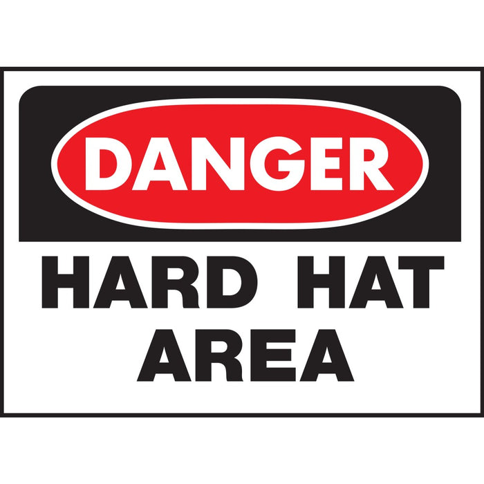 Danger Hard Hat Area Sign 10" x 14" (5 pcs.)