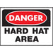 Danger Hard Hat Area Sign 10" x 14" (5 pcs.)