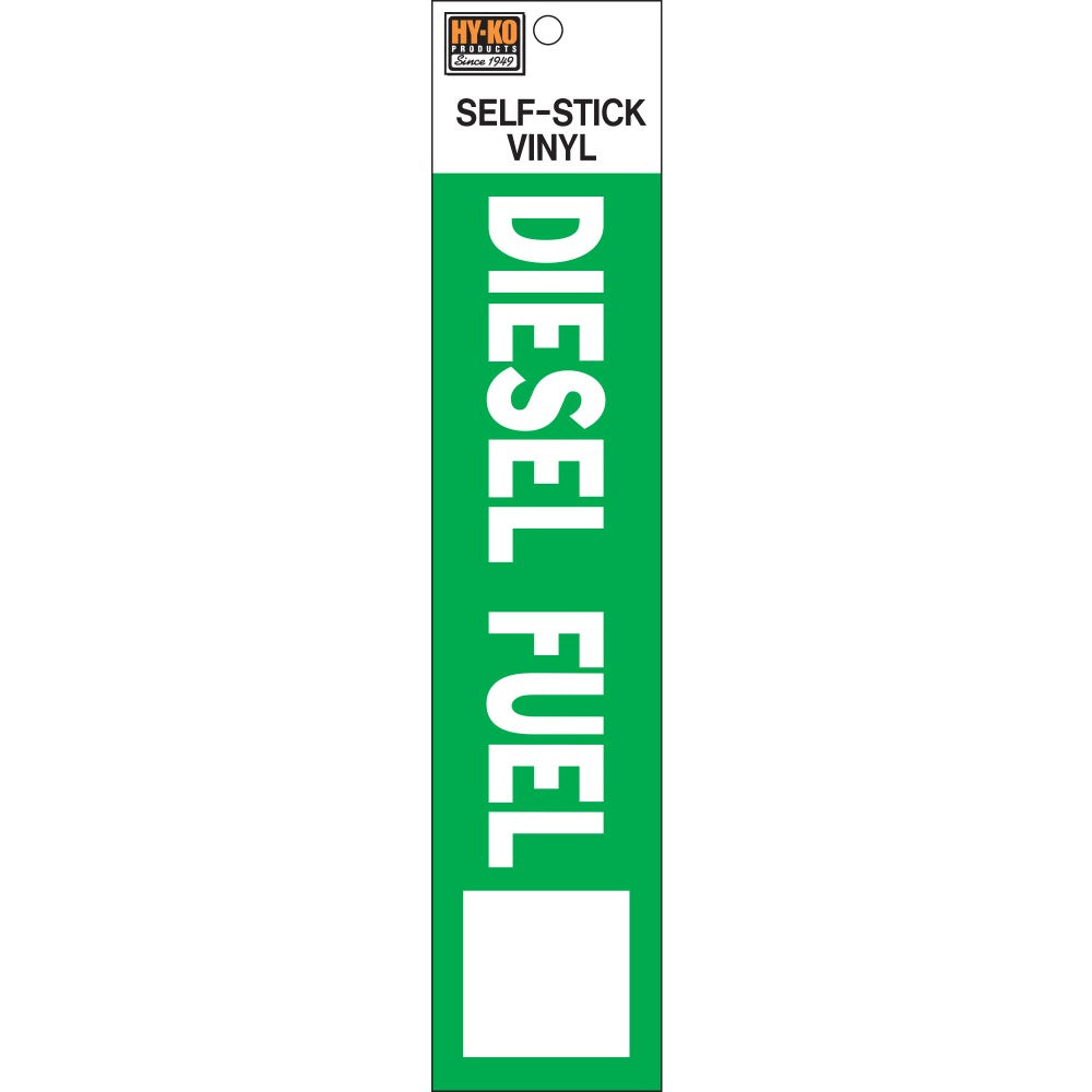 Diesel Fuel Sign 2" x 8" (10 pcs.)