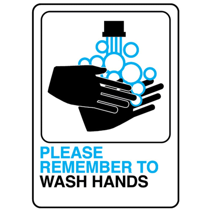 Please Wash Hands Sign 5" x 7" (5 pcs.)