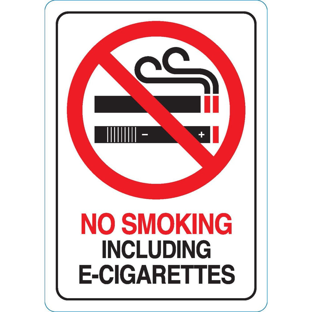 No Smoking Including E-Cigarettes Sign 5" x 7" (5 pcs.)