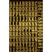 1" Black/Gold Numbers/Letters (10 pcs.)