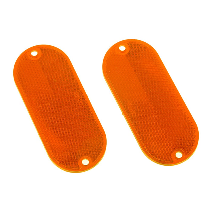 4.375" Carded Oval Amber Reflector (12 pcs.)