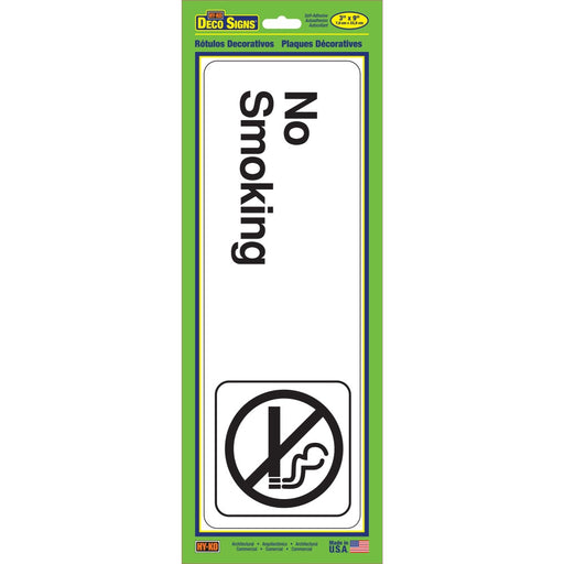 No Smoking Sign 3" x 9" (5 pcs.)