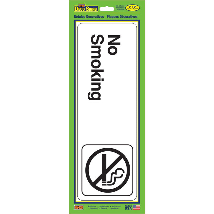 No Smoking Sign 3" x 9" (5 pcs.)