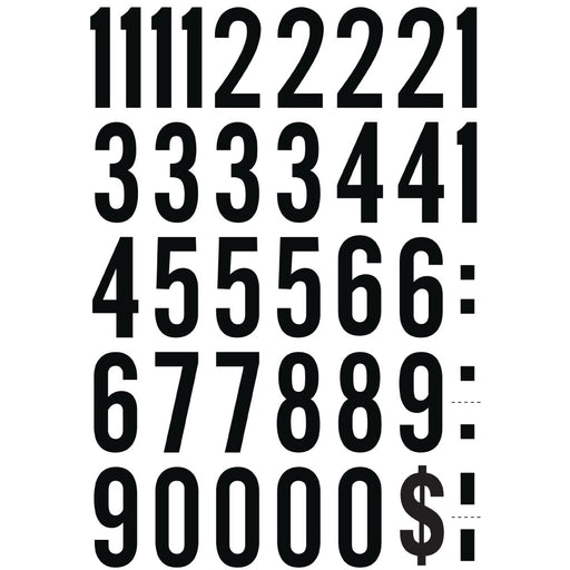 2" Black/White Numbers/Symbols (10 pcs.)